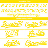 Custom Baseball Jersey Stitched Design Personalized Hip Hop Baseball Shirts White-Yellow