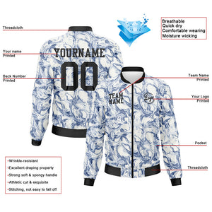 Custom Long Sleeve Windbreaker Jackets Uniform Printed Your Logo Name Number Marble