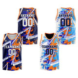 Custom Reversible Basketball Suit for Adults and Kids Personalized Jersey Royal&Orange