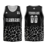 Custom Basketball Jersey Uniform Suit Printed Your Logo Name Number Black&White