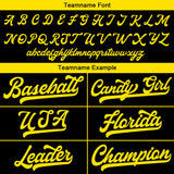 Custom Baseball Jersey Stitched Design Personalized Hip Hop Baseball Shirts Black-Yellow