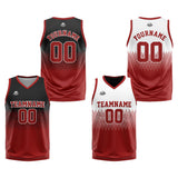 Custom Reversible Basketball Suit for Adults and Kids Personalized Jersey Red-Black