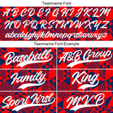 Custom Full Print Design Baseball Jersey red