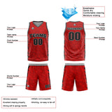 Custom Red Reversible Basketball Suit for Adults and Kids Personalized Jersey