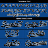 Custom Baseball Jersey Stitched Design Personalized Hip Hop Baseball Shirts Royal-Black