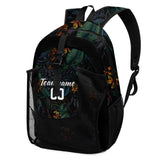 Customize Flower White Sports Backpacks Featuring Personalized Names, Numbers and Logos