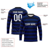 Custom Basketball Soccer Football Shooting Long T-Shirt for Adults and Kids Black-Royal