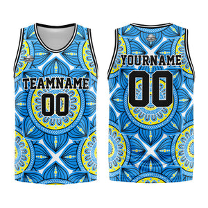 Custom Basketball Jersey Uniform Suit Printed Your Logo Name Number Retro&Blue