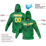 Custom Sweatshirt Hoodie For Men Women Girl Boy Print Your Logo Name Number Green Tie Dyeing