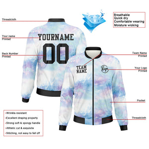 Custom Long Sleeve Windbreaker Jackets Uniform Printed Your Logo Name Number Explosive Tie Dyeing