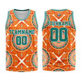 Custom Basketball Jersey Uniform Suit Printed Your Logo Name Number Retro&Orange