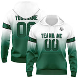 Custom Gradient Hoodie For Man Woman Girl Boy Print Your Logo Name Number White&Green