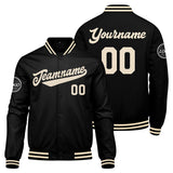 Custom Varsity Jacket Letterman jacket for Men, Women and Youth Black Cream