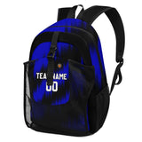 Customize Royal Black Sports Backpacks Featuring Personalized Names, Numbers and Logos