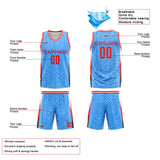 Custom Reversible Basketball Suit for Adults and Kids Personalized Jersey Light Blue&White