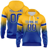 Custom Gradient Hoodie For Man Woman Girl Boy Print Your Logo Name Number Yellow&Blue