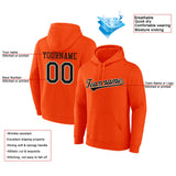 Custom Pullover Sweatshirt Hoodie Orange-Black-White-Gold