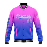 Custom Gradient Varsity Jacket Letterman jacket for Men, Women and Youth Pink Blue