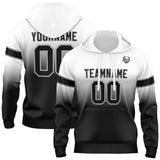 Custom Gradient Hoodie For Man Woman Girl Boy Print Your Logo Name Number White&Black