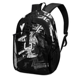 Customize Black White Sports Backpacks Featuring Personalized Names, Numbers and Logos