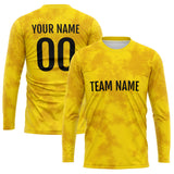 Custom Basketball Soccer Football Shooting Long T-Shirt for Adults and Kids Yellow