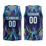 Custom Purple Light Blue Basketball Jersey Uniform Suit Printed Your Logo Name Number