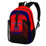 Customize Red Sports Backpacks Featuring Personalized Names, Numbers and Logos