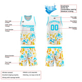 Custom Basketball Jersey Uniform Suit Printed Your Logo Name Number Black&Light Blue