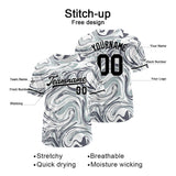 Custom Full Print Design Baseball Jersey white-gray