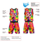 Custom Tie Dyed Feather Basketball Suit for Adults and Kids  Personalized Jersey