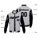 Custom Varsity Jacket Letterman jacket for Men, Women and Youth Grey Black