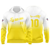 Custom Gradient Hoodie For Man Woman Girl Boy Print Your Logo Name Number Yellow