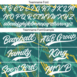 Custom Full Print Design Baseball Jersey green-yellow