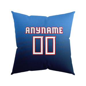 Custom Football Throw Pillow for Men Women Boy Gift Printed Your Personalized Name Number Navy&Light Blue&Navy