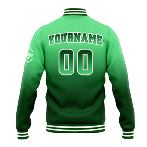 Custom Gradient Varsity Jacket Letterman jacket for Men, Women and Youth Green