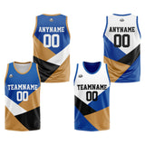 Custom Reversible Basketball Suit for Adults and Kids Personalized Jersey Royal&Gold