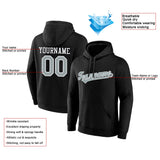 Custom Pullover Sweatshirt Hoodie Black-Gray-White