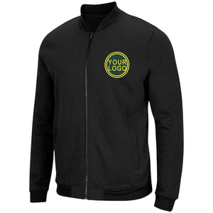 Custom Long Sleeve Windbreaker Jackets Uniform Printed Your Logo Name Number Black-Green-Yellow