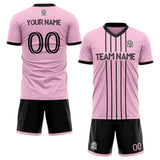 custom soccer set jersey kids adults personalized soccer pink