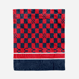 Custom Ultra-Soft Micro Fleece Blanket Navy-Red