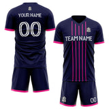 custom soccer set jersey kids adults personalized soccer navy-pink