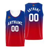 Custom Basketball Jersey Personalized Stitched Team Name Number Logo Red&Royal