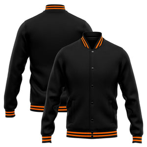 Custom Varsity Jacket Letterman jacket for Men, Women and Youth Orange Black