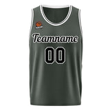 Custom Basketball Jersey Dark Gray-Black