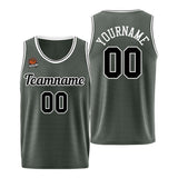 Custom Basketball Jersey Dark Gray-Black