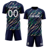 custom soccer set jersey kids adults personalized soccer navy