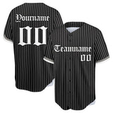 Custom Full Print Design Stripe Baseball Jersey