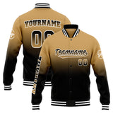 Custom Gradient Varsity Jacket Letterman jacket for Men, Women and Youth Gold Black