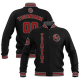 Custom Black Red Grey Waterproof Varsity Jackets Personalized Stitched Name Number Logo to Letterman Jackets