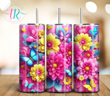 20oz Tumbler - 3D Flowers